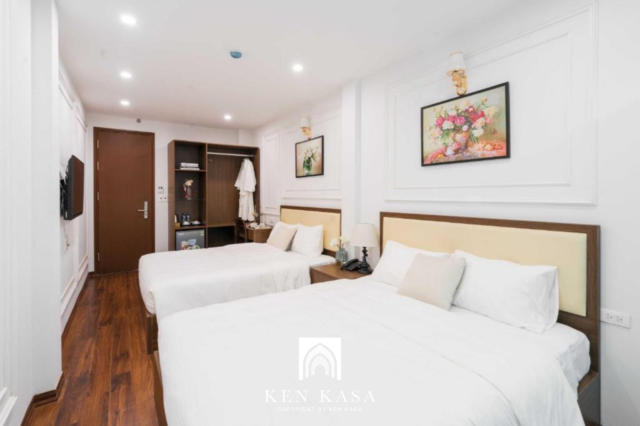 Phòng ngủ sang trọng tại Charming Moon Hanoi Hotel 
